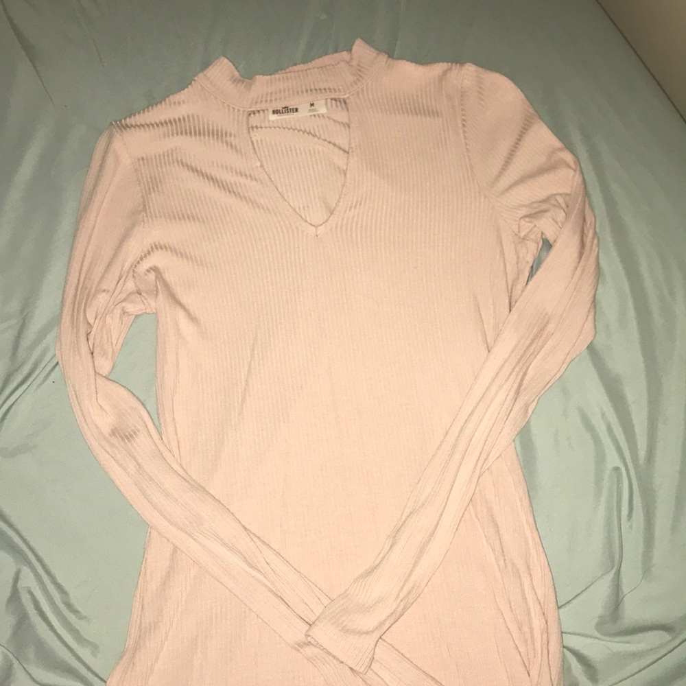 Baby pink half turtle neck